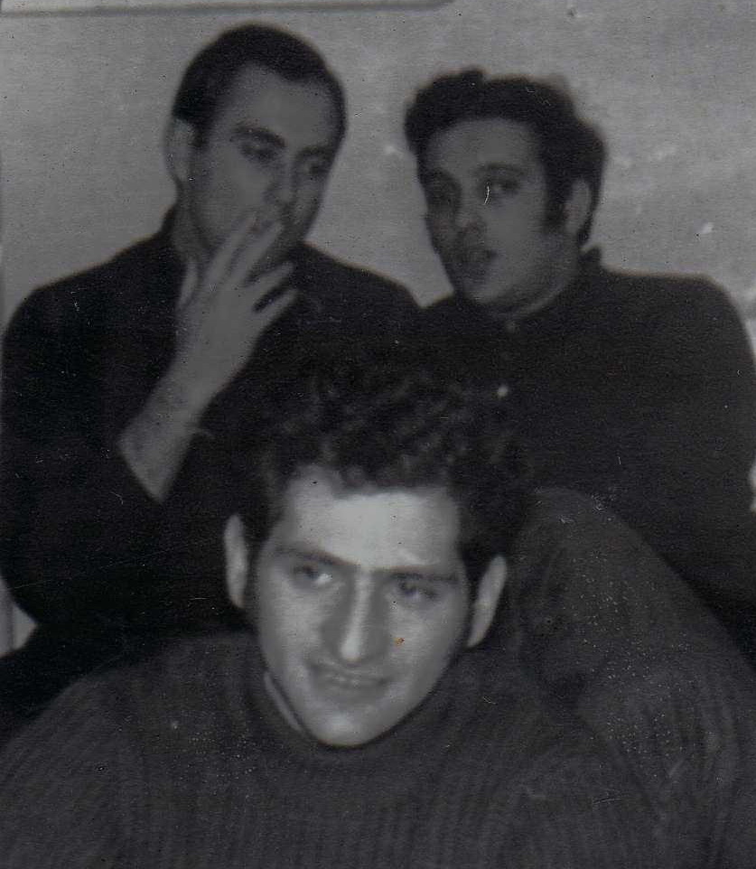 Слева направо: Алик Гамус, Яков Файтельсон, Семен&nbsp;&mdash; шурин Арье (Лени) Щербакова